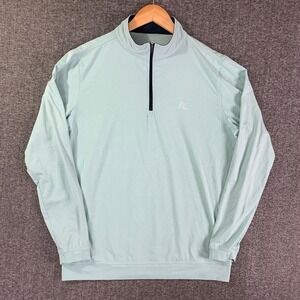 Rhoback 1/4 Zip Men Medium Blue Pullover Golf Performance